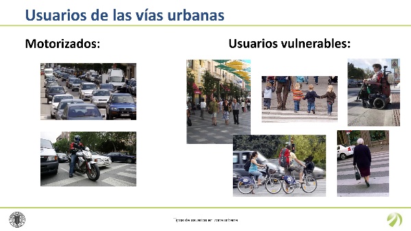 Tipos de usuarios en zona urbana