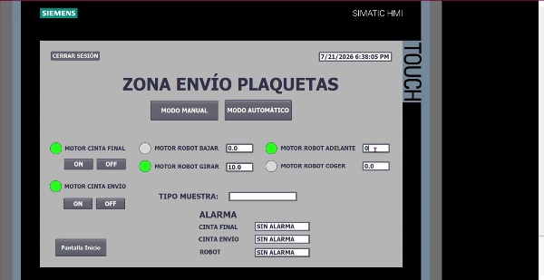 Demostraci�n del modo manual en la zona de env�o