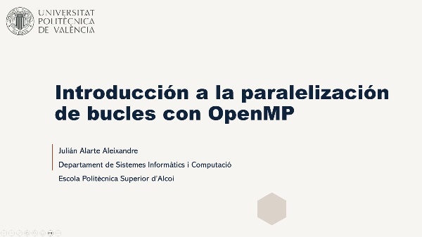 Introducci�n a la paralelizaci�n de bucles con OpenMP