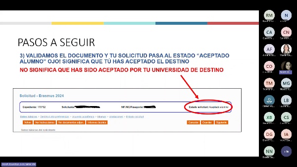 Reuni�n para estudiantes con destino adjudicado ERASMUS 26/27 FBBAA
