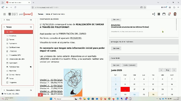 2026 Importar tareas Poliformat