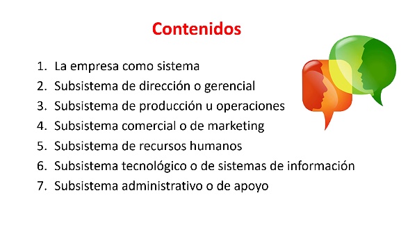 Principales subsistemas en las organizaciones