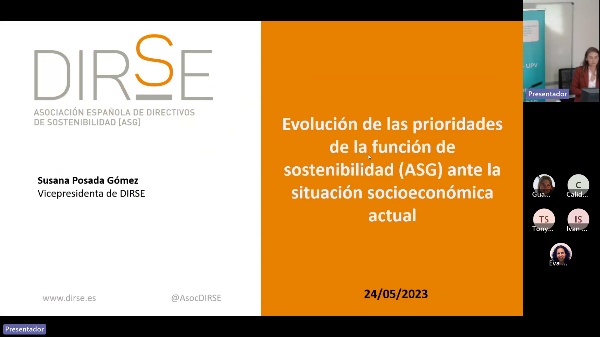 EVOLUCIÓN > DE LAS PRIORIDADES DE LA FUNCIÓN DE SOSTENIBILIDAD (ASG) ANTE LA  SITUACIÓN SOCIOECONÓMICA ACTUAL