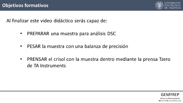 PREPARACI�N DE CRISOLES PARA DSC CON LA PRENSA TZERO DE TA INSTRUMENTS
