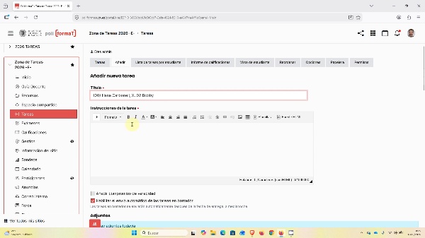2026 HTML de las tareas
