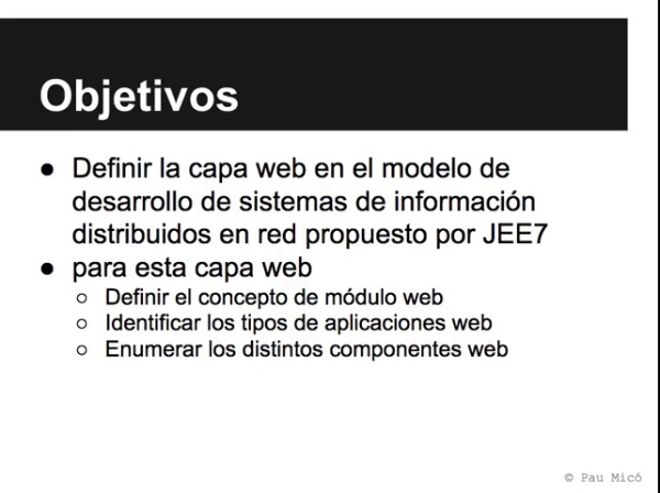 Definición de la capa web del modelo de desarrollo de Java Enterprise Edition