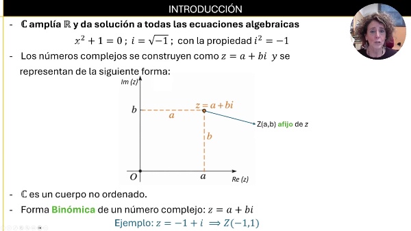 Introducci�n a los n�meros complejos:  representaci�n y operaciones