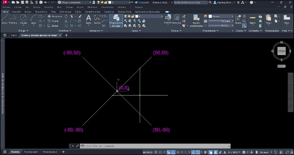Lneas y crculos en AutoCad