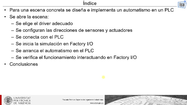 Verificación de un automatismo sobre una escena de Factory I/O