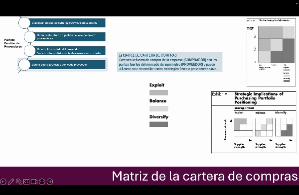 Implicaciones estratgicas del posicionamiento de la Matriz de la cartera de compras