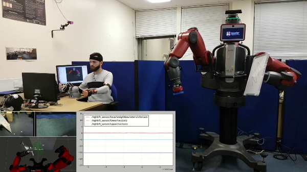 Dual-Arm Teleoperation Combining Haptics and Motion Capture: Complete Task