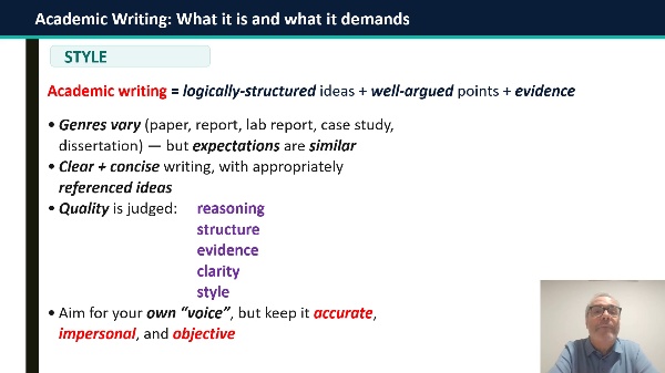 Academic writing: STYLE