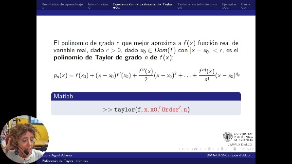 Polinomio de Taylor. Aplicación al cálculo de límites.