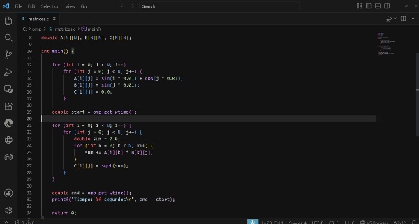 Ejemplo de paralelizaci�n de bucles con OpenMP