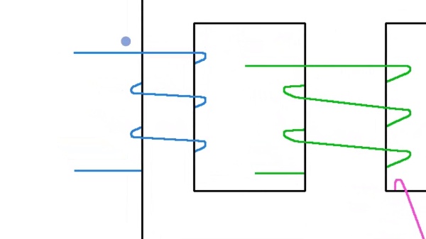 Corresponding terminals in coupled inductors