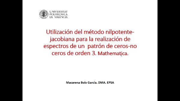 M�todo nilpotente-jacobiana para un patr�n 3x3