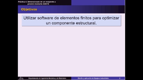 Dimensionado de un recipiente a presi�n mediante ANSYS