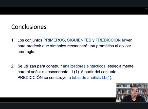 Conjuntos PRIMEROS, SIGUIENTES y PREDICCI�N