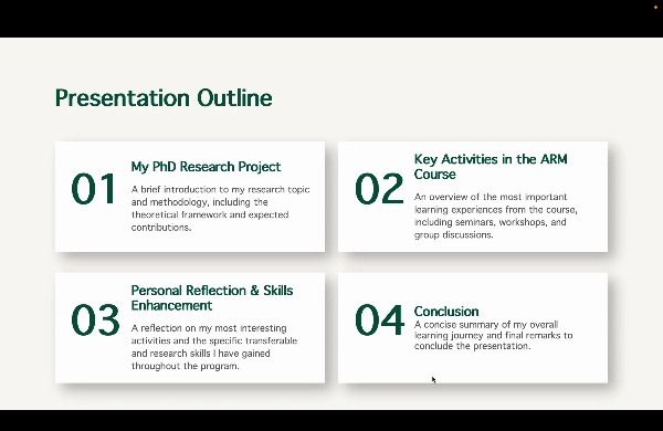 ARM course presentation