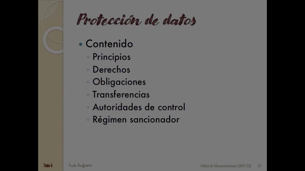 Protección de datos: principios