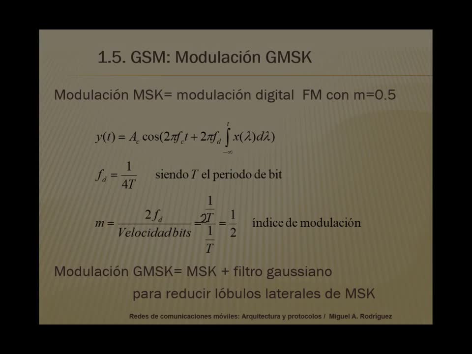 RCMAP T1 Modulación GMSK