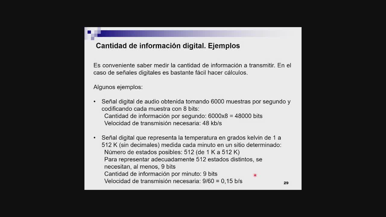 Cantidad de informaci�n de un audio digital (ejemplo num�rico)