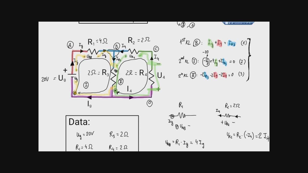 Second Kirchhoff Law without definig voltages