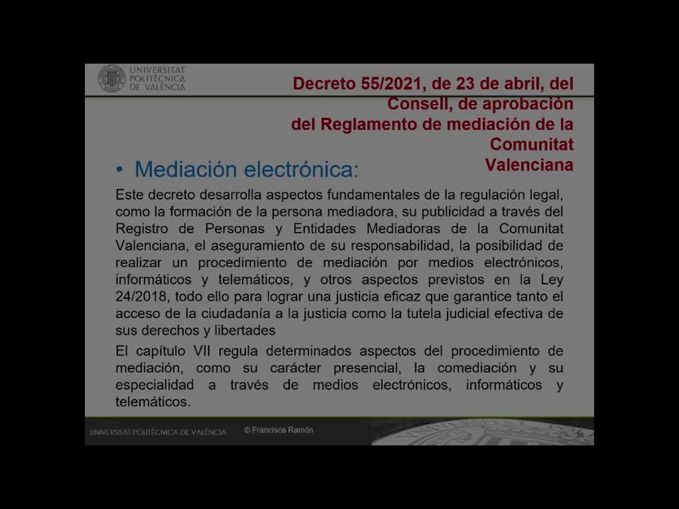 La mediación electrónica en la Comunitat Valenciana