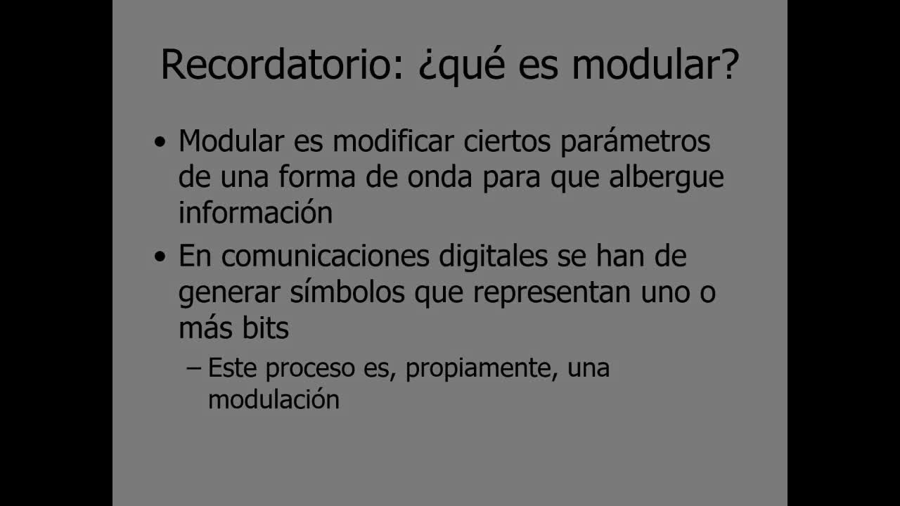 Introducción a las modulaciones digitales