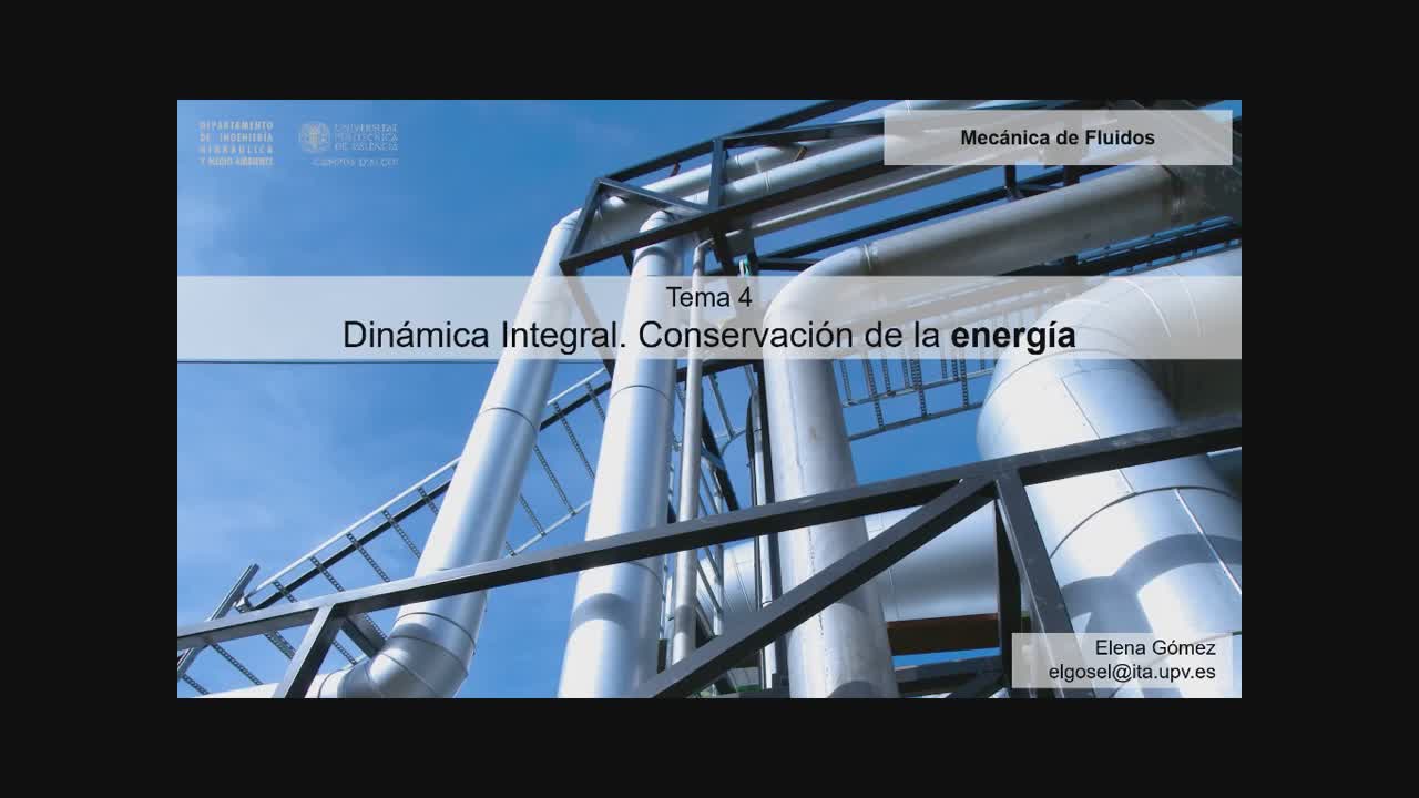 Planteamiento a la Ecuaci�n Integral de la Energ�a I